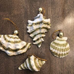 Set of 4 Shell Ornaments